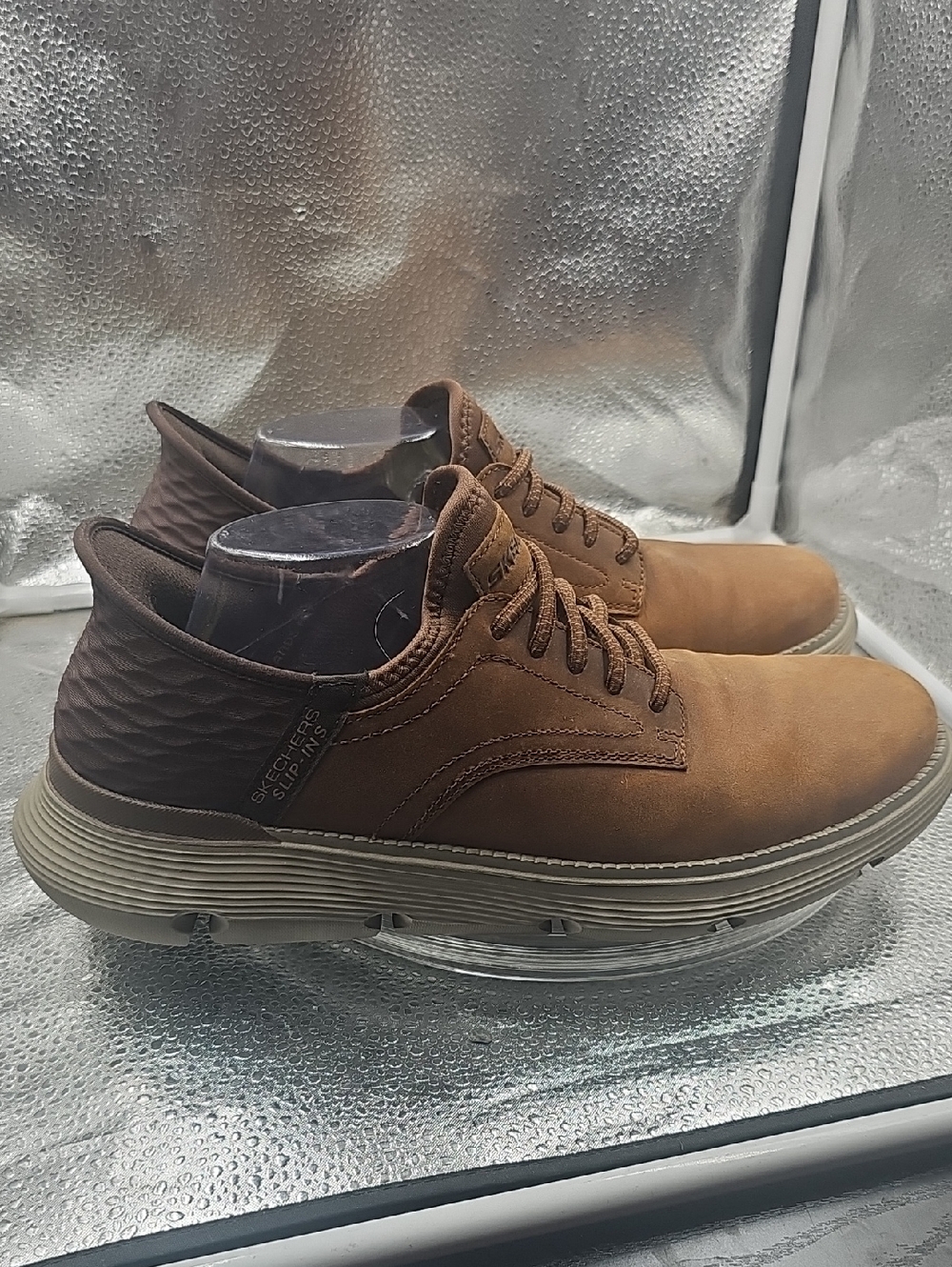 S Light And Dark Brown Skechers Slip-ins Size 11 - Picture 4 of 7